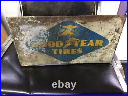 Vintage GOOD YEAR TIRES Metal Advertising Tire Holder Display Advertising SIGN