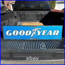 Vintage GOOD YEAR Tires Double Sided Dealer Sign 48X 12 Advertising gas oil