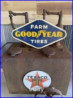 Vintage GOODYEAR FARM TIRE sign Not Porcelain