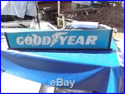 Vintage GOODYEAR TIRE SIGN Double Sided Service Station Gas Oil Advertising