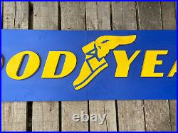 Vintage GOODYEAR TIRE Sign Gas Station Rare Collectible 14 X 6 Wingfoot