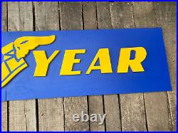 Vintage GOODYEAR TIRE Sign Gas Station Rare Collectible 14 X 6 Wingfoot