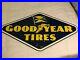 Vintage-GOODYEAR-TIRES-Porcelain-1952-Sign-Gas-Oil-Gasoline-Very-Good-Condition-01-qgw