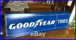 Vintage GOODYEAR TIRES SIGN 36 x 10 3/4 from Light Up Sign GREAT CONDITION