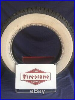 Vintage Gas Station Tire Display Stand And Tire Firestone