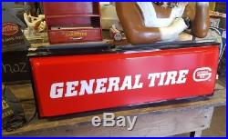 Vintage General Tire Lighted Advertising Sign Light Shop Garage Working in Box