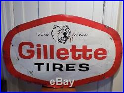 Vintage Gillette Tires Metal Sign