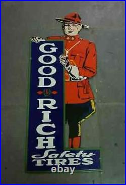 Vintage Good Rich Tires Porcelain Sign Size 60 X 16 Inches