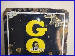 Vintage Good Year Tires Porcelain Enamel Sign Auto Related Collectibles Genuine