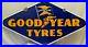 Vintage-Good-Year-Tires-Rhombus-Shape-Double-Sided-Porcelain-Enamel-Sign-Genuine-01-ld