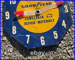 Vintage Good Year Tires Sign We Will Be Back At Timer Clock Camelback Gas & Oil