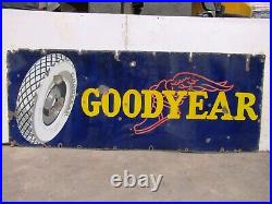 Vintage Good Year Tyre Tire Porcelain Enamel Sign Board Shop Display Gasoline59