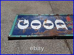 Vintage Goodrich 78 Tires Batteries Porcelain Sign. Rare 1 1/4 x 18 x 78