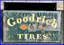 Vintage Goodrich G Tires Advertisement Tire Holder Stand Double Sided Automobile