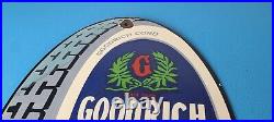 Vintage Goodrich Porcelain Sign Old Cord Tires Auto Car Mechanic Gas Pump Sign