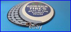 Vintage Goodrich Porcelain Sign Old Cord Tires Auto Car Mechanic Gas Pump Sign