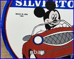 Vintage Goodrich Silvertown Tires Porcelain Sign Gas Oil Disney Mickey Good Year