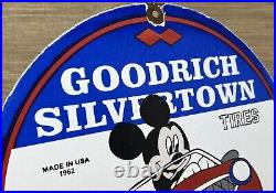 Vintage Goodrich Silvertown Tires Porcelain Sign Gas Oil Disney Mickey Good Year