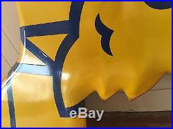 Vintage Goodyear Auto Tires Wing foot Porcelain Sign. Near Perfect RARE