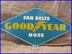 Vintage Goodyear Fan Belts Hose Sign Antique Old Good Year Tires Garage 9291