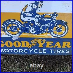 Vintage Goodyear Motorcycle Tire porcelain sign Motorcycle Tires Last One