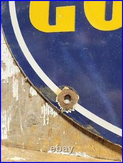 Vintage Goodyear Porcelain Sign Aviation Tires Rubber Products Automobile Parts