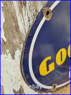 Vintage Goodyear Porcelain Sign Aviation Tires Rubber Products Automobile Parts