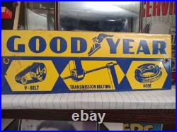 Vintage Goodyear Porcelain Sign Old Automobile Car Parts Dealer Store Motorcycle