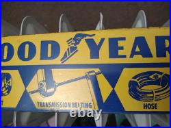 Vintage Goodyear Porcelain Sign Old Automobile Car Parts Dealer Store Motorcycle