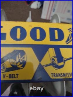 Vintage Goodyear Porcelain Sign Old Automobile Car Parts Dealer Store Motorcycle