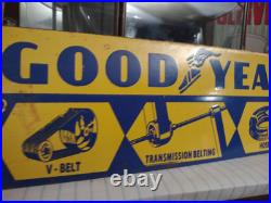 Vintage Goodyear Porcelain Sign Old Automobile Car Parts Dealer Store Motorcycle