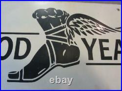Vintage Goodyear Rubber Tire Sign Antique Agency Auto Tires Auto Service 10452