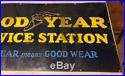 Vintage Goodyear Service Center Metal / Porcelain Sign