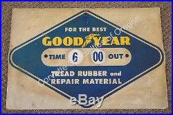 Vintage Goodyear Time Out Tread Rubber and Repair Material Sign OK AC Tire