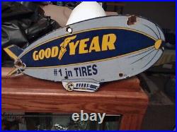 Vintage Goodyear Tire & Battery Service Porcelain Sign