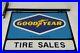 Vintage-Goodyear-Tire-Sales-Dealer-Double-Sided-Metal-Sign-with-Bracket-Man-Cave-01-aw
