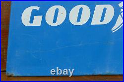 Vintage Goodyear Tire Sign Original Store Display Stand 2 Oil Gas Station Signs