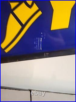 Vintage Goodyear Tires Double Sided Metal Sign Large