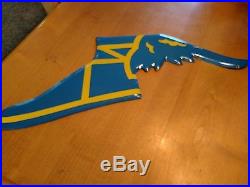 Vintage Goodyear Tires Flying Winged Foot porcelain metal gas oil sign 31 inch