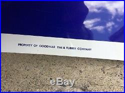 Vintage Goodyear Tires Metal Dealer Advertising Sign Huge 8 Feet Near Mint Cond