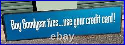 Vintage Goodyear Tires Metal Dealer Sign Double Sided