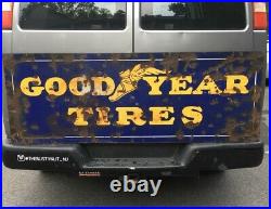 Vintage Goodyear Tires Porcelain Double Sided Sign