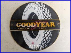 Vintage Goodyear Tires Porcelain Enamel Sign Gas Station Advertising Sign