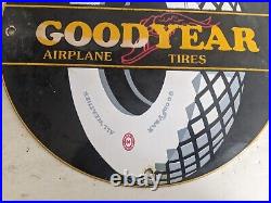 Vintage Goodyear Tires Porcelain Enamel Sign Gas Station Advertising Sign