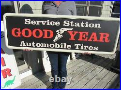 Vintage Goodyear Tires & Service Sign On A 1947 Coca Cola Sign Blank