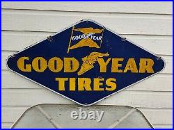 Vintage Goodyear Tires Sign DSP Large Diamond Sign 60 x 32 Free Shipping