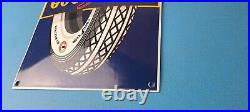 Vintage Goodyear Tires Sign Porcelain Gas Service Convex Advertising Sign