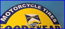 Vintage Goodyear Tires Sign Porcelain Service Advertising Gas Oil Pump Sign