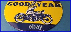 Vintage Goodyear Tires Sign Porcelain Service Advertising Gas Oil Pump Sign