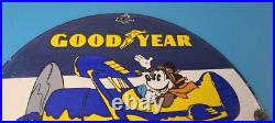 Vintage Goodyear Tires Sign Porcelain Service Mickey Mouse Gas Oil Pump Sign Vintage Goodyear Tires Sign Porcelain Service Mickey Mouse Gas Oil Pump Sign